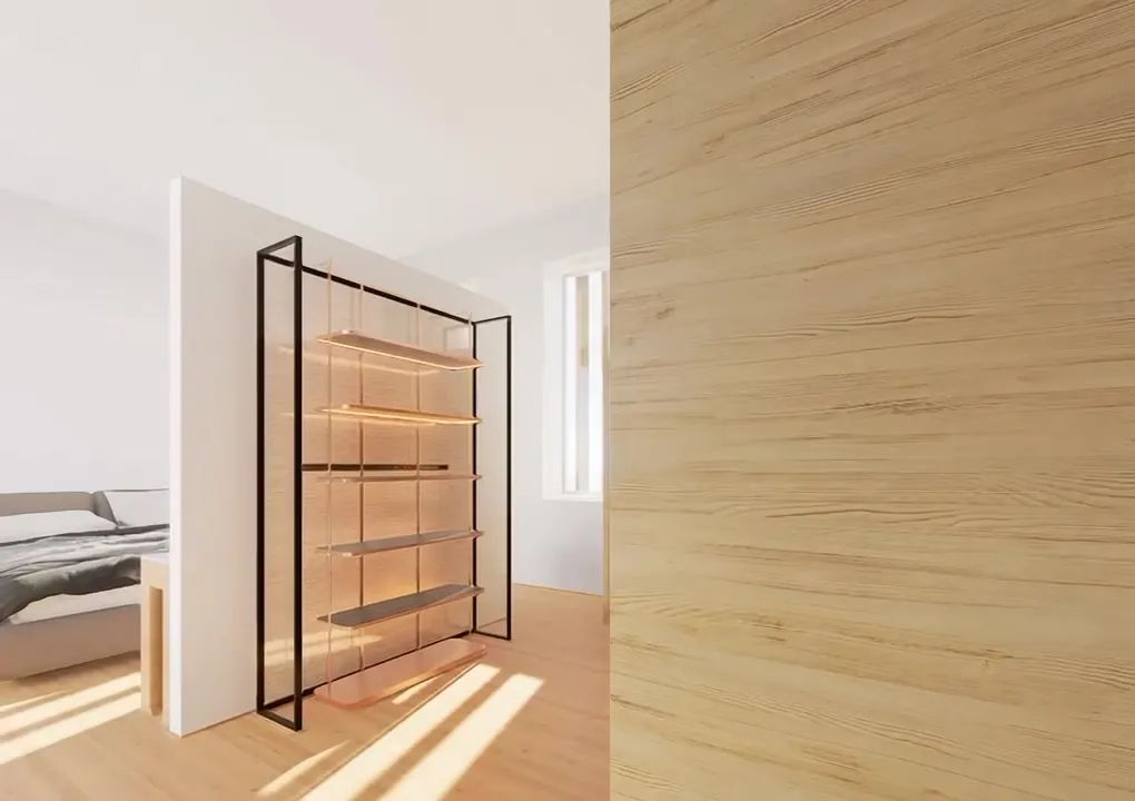Vivienda con patio: detalle de materiales y luz
